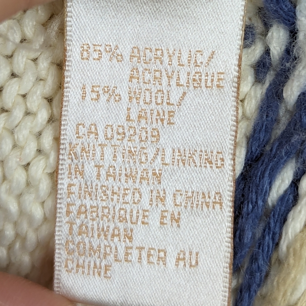Nordic-Inspired Acrylic Knit Cardigan - Women's Size S/P - Picture 3 of 5